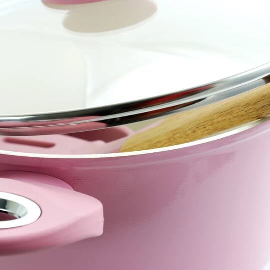 Gibson Home® Plaza Café 7-Piece Lavender Aluminum Nonstick Cookware Set